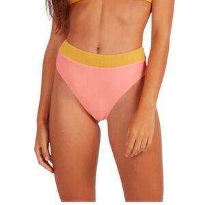 Billabong Pink and Yellow Bikini Bottom new without tags